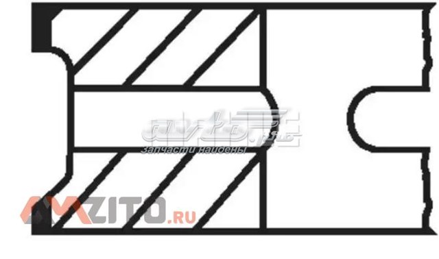 Кольца поршневые компрессора на 1 цилиндр, STD 20503N0 Mahle Original