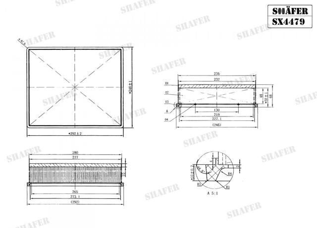 SX4479 Shafer Воздушный фильтр двигателя
