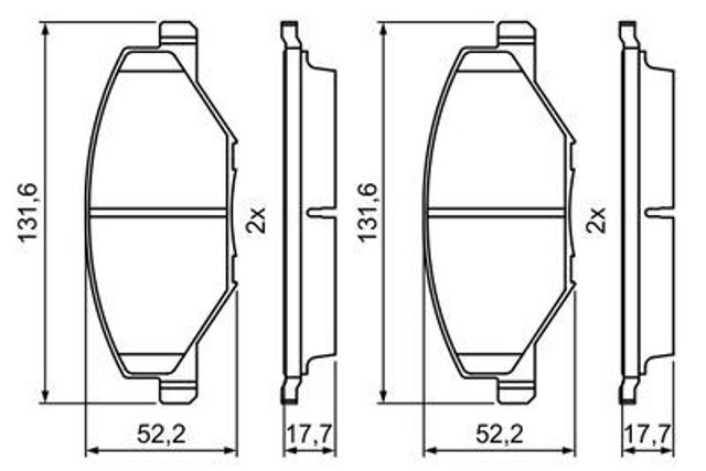 986495390 Bosch Колодки передние