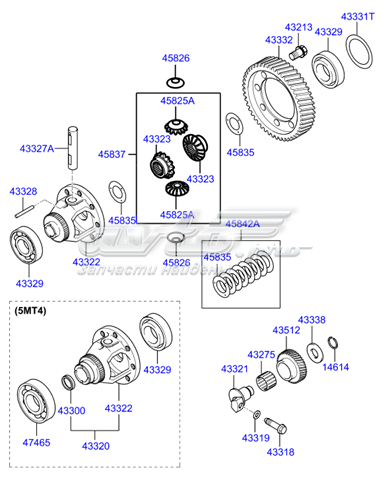 Корпус дифференциала переднего моста, сателитов TQ51141 Tqparts