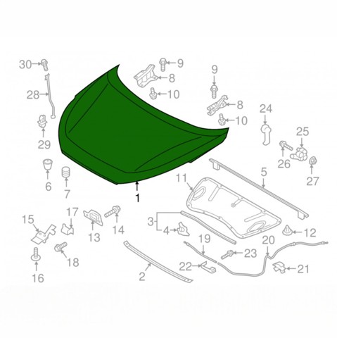 Капот APHY1303C Amparts