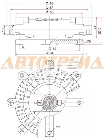 Вискомуфта вентилятора WG2218500 Wilmink Group