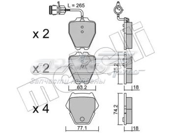 Колодки тормозные передние дисковые PROTECHNIC PRP1312