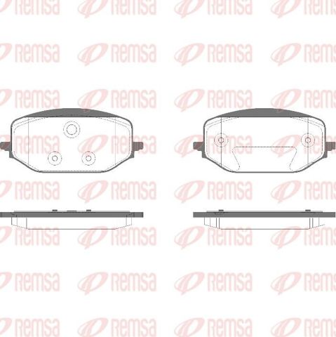 Передние тормозные колодки 198800 Remsa