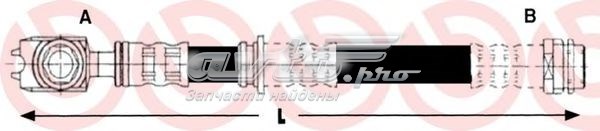 Шланг тормозной передний BREMBO T85113