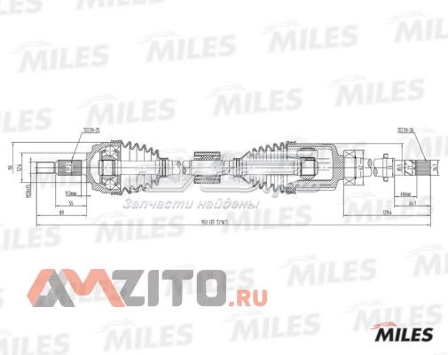 Правая полуось GC02162 Miles