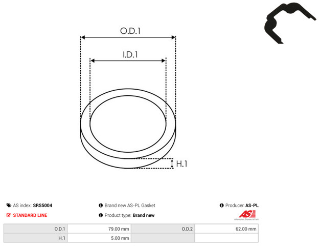 Ремкомплект стартера AS/Auto Storm SRS5004 цена, от 1.77 USD