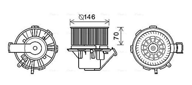 MS8647 AVA motor de ventilador de forno (de aquecedor de salão)