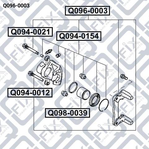 Скоба тормозного суппорта заднего Q-fix Q0960003 цена, от 28.42 USD