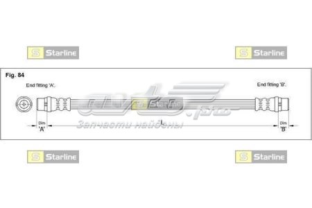 HAEE1256 Starline Гибкая тормозная трубка передняя