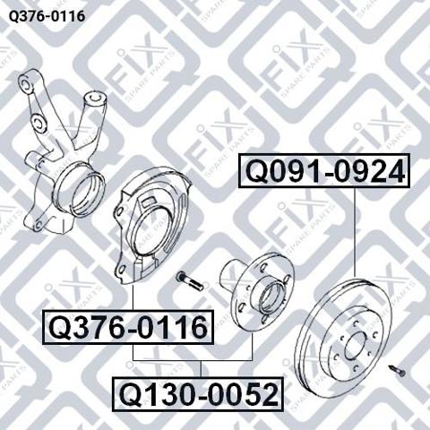 Q3760116 Q-fix Болт крепления ступицы
