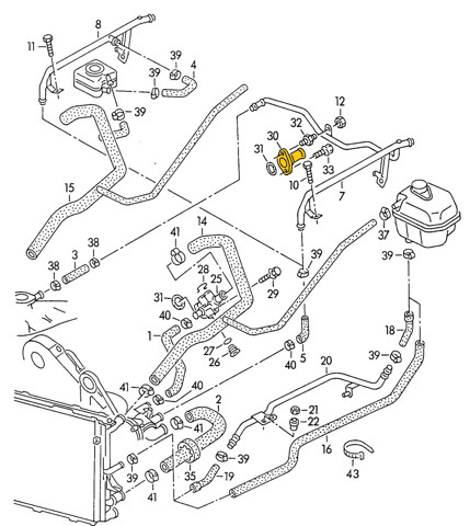 P51 ACS Тройник системы охлаждения