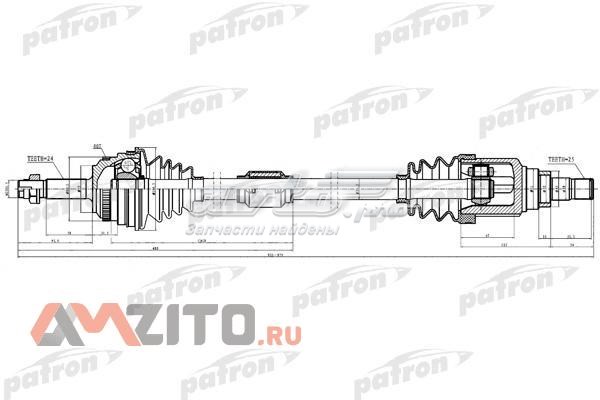 Купить PDS0313 Patron Вал приводной правый