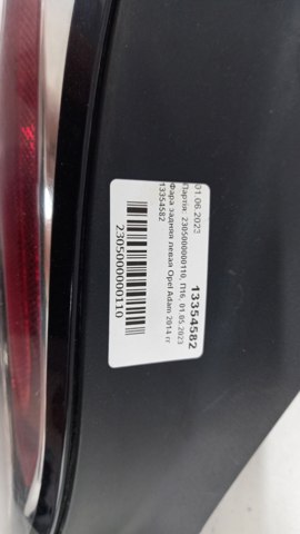 Задняя левая фара Opel 13354582 цена, от 127.55 USD