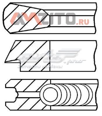 811980700 Goetze Комплект поршневых колец на 1 цилиндр, 2-й ремонт (+0,50)