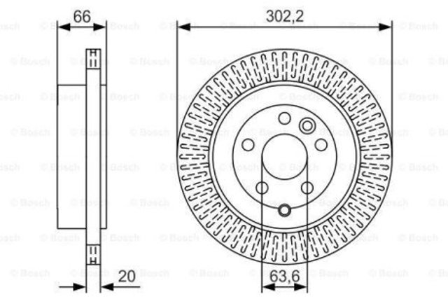 Тормозные диски 0986479U44 Bosch