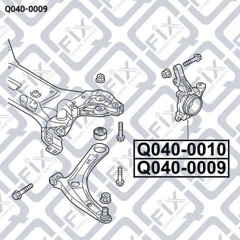 Цапфа передняя левая Q0400009 Q-fix