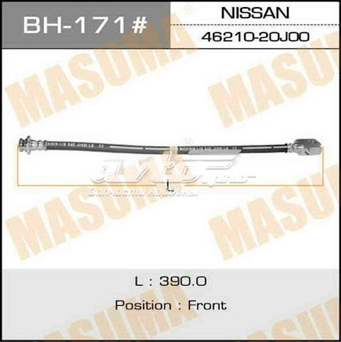 BH5332 Masuma Шланг тормозной левый передний