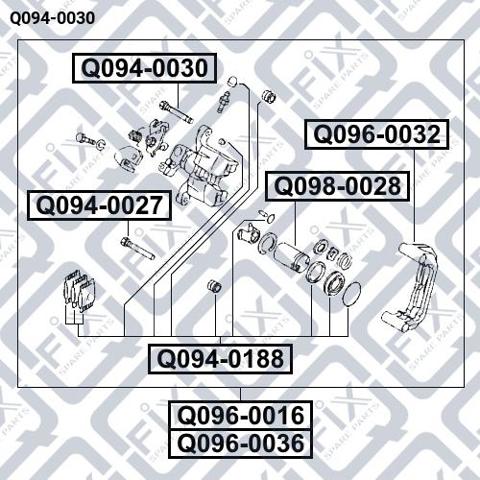 Направляющая суппорта заднего верхняя Q-fix Q0940030 цена, от 5.11 USD