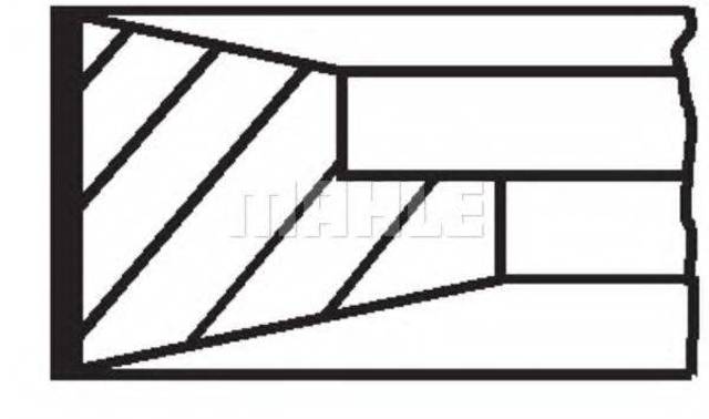 Купить 099RS001270N0 Mahle Original Комплект поршневых колец на 1 цилиндр, стандарт