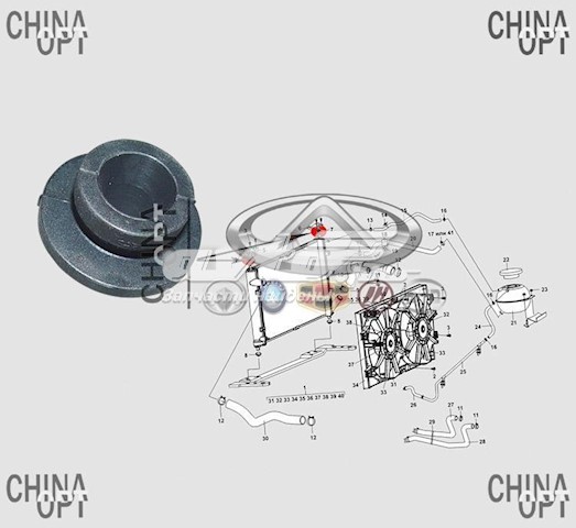B11-1301313 China подушка крепления радиатора верхняя