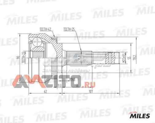 ШРУС наружный передний GA20336 Miles