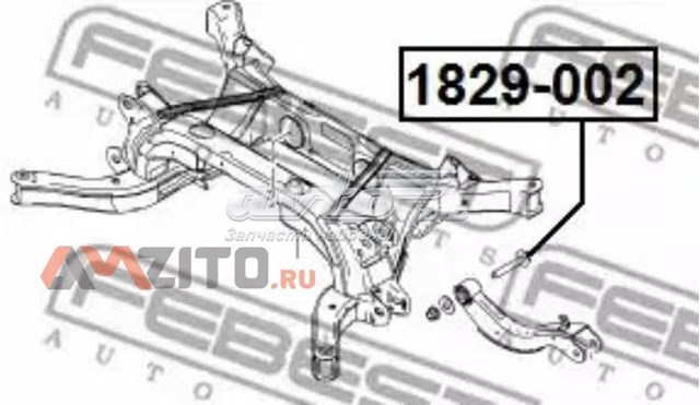 Болт крепления заднего развального рычага, внутренний 1829002 Febest