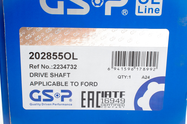 Левая полуось Ford JX673B437HAD