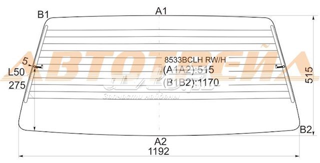 Стекло багажника двери 3/5-й задней (ляды) 8533BCLH XYG