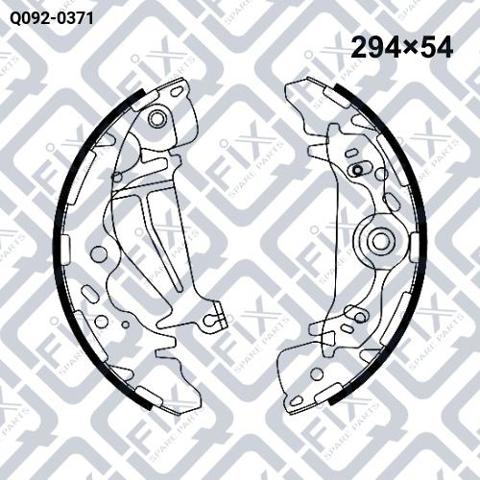 Задние барабанные колодки Q0920371 Q-fix