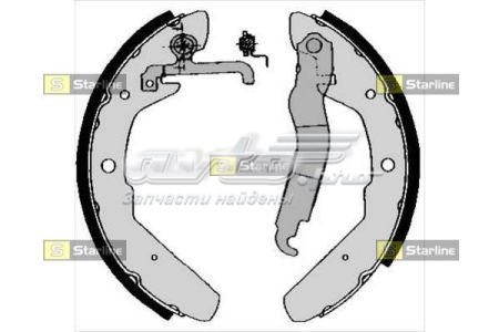 Задние барабанные колодки BC03970 Starline