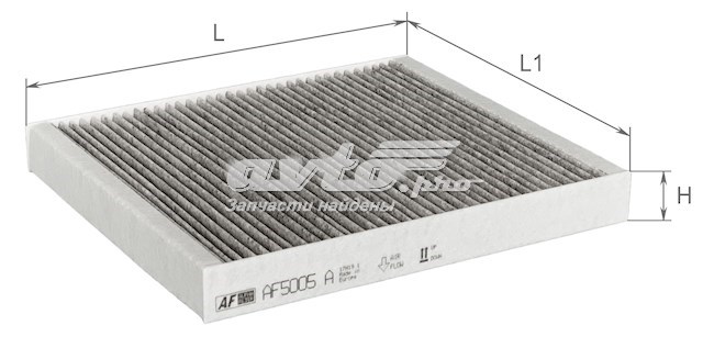 Купить AF5005A Alpha Filter Фильтр салона угольный