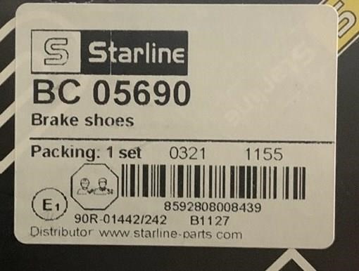 Колодки Starline BC05690 цена, от 17.94 USD