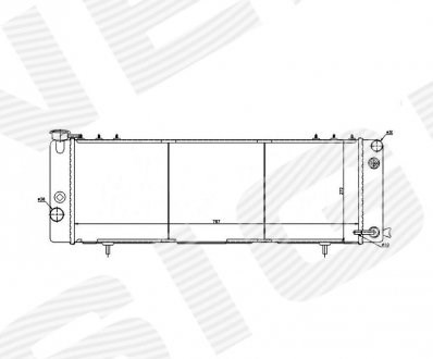 RA61001A Signeda radiador de esfriamento de motor