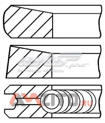 0828720000 Goetze кольца поршневые комплект на мотор, std.