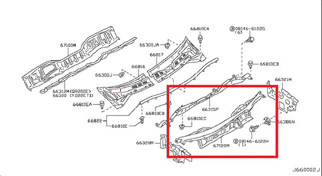  671208H900 Nissan