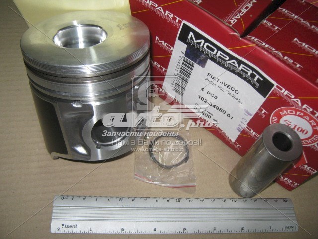 102-34980 01 Mopart pistão do kit para 1 cilindro, 2ª reparação ( + 0,50)