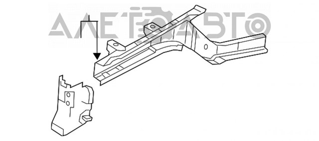  Лонжерон правый Nissan LEAF 