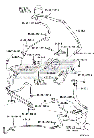 Шланг ГУР высокого давления 4434833180 Toyota