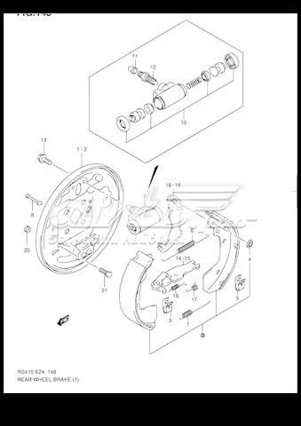 Задние барабанные колодки 5320063J01 Suzuki