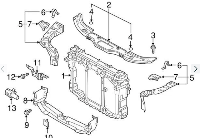 6502083499204P 4max suporte do radiador montado (painel de montagem de fixação das luzes)