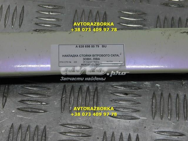 A6386980079 MERCEDES Moldura de parabrisas izquierda original y equivalente