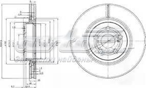 Передние тормозные диски BG3914 Delphi