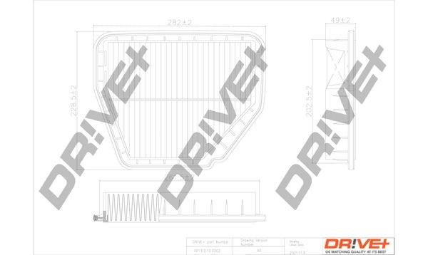 Воздушный фильтр DP1110100202 Dr!ve+