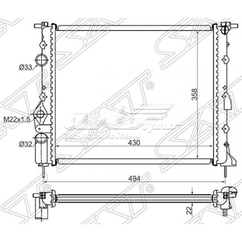 Радиатор SGRN0002 SAT