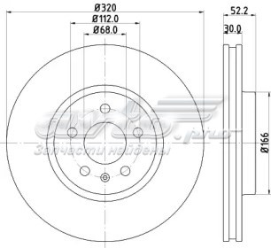 Диск тормозной передний FERODO DDF1664C