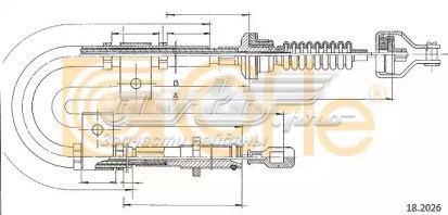 Cabo de embraiagem para Mitsubishi Lancer (C6A, C7A)