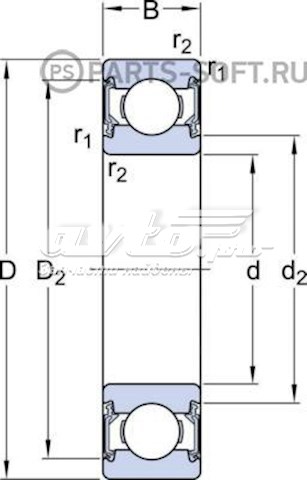 Подвесной подшипник карданного вала 60052RSRC3 FAG