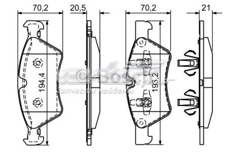 Купить 986494165 Bosch Колодки тормозные