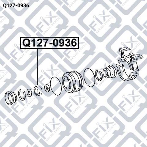Подвесной подшипник передней полуоси Q-fix Q1270936 цена, от 4.43 USD